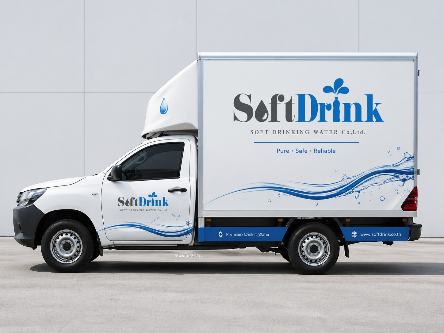 SoftDrink branded delivery truck